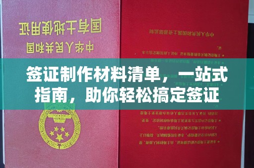 庐江签证制作材料清单，一站式指南，助你轻松搞定签证