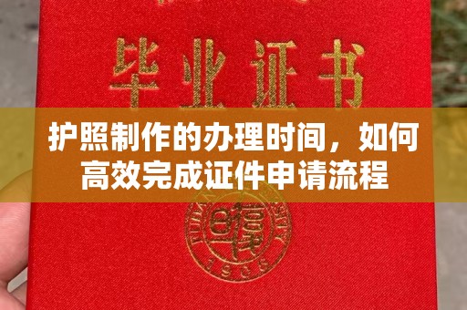庐江护照制作的办理时间，如何高效完成证件申请流程
