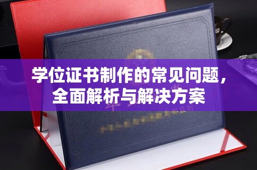庐江学位证书制作的常见问题，全面解析与解决方案